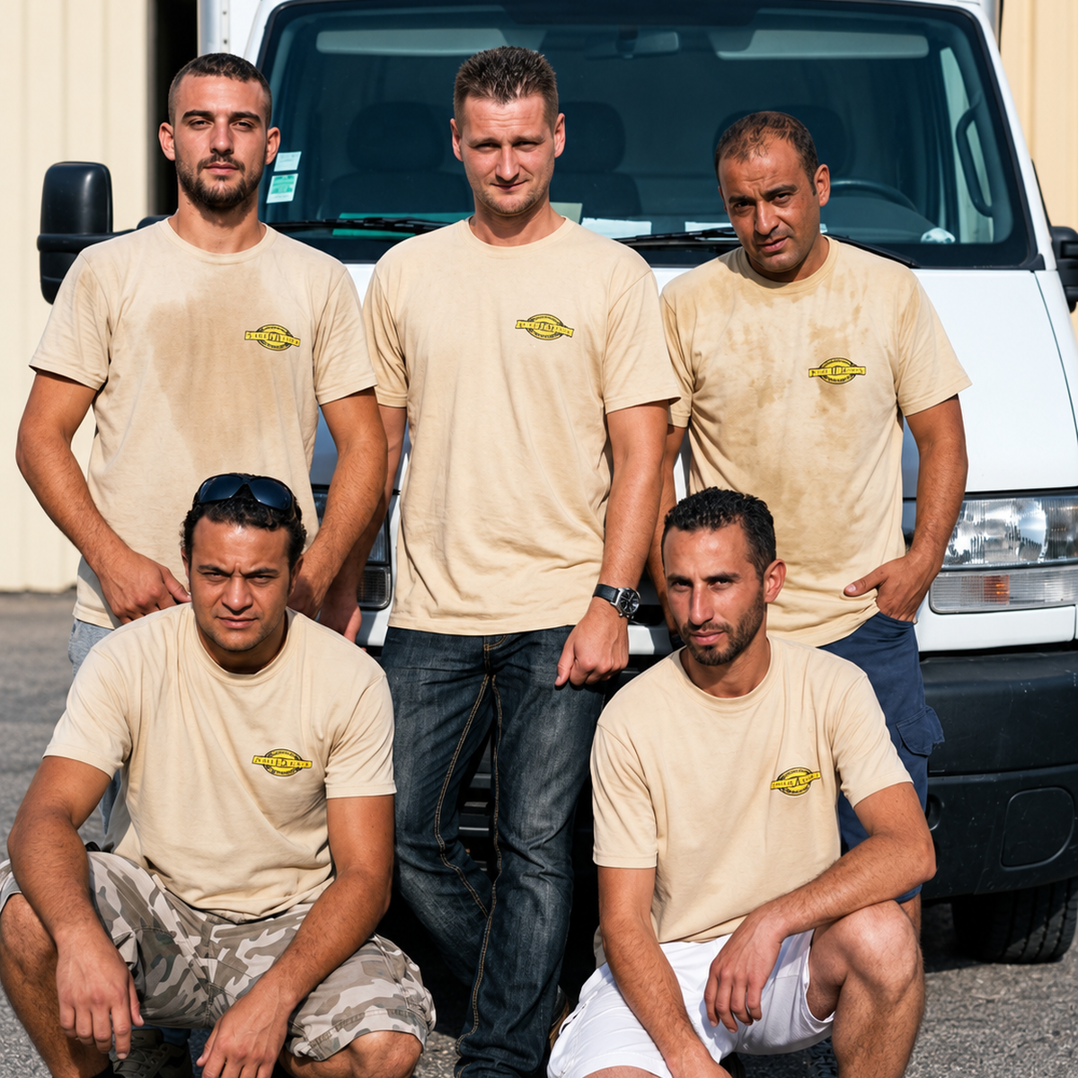 Équipe Déménagement Richard devant son camion